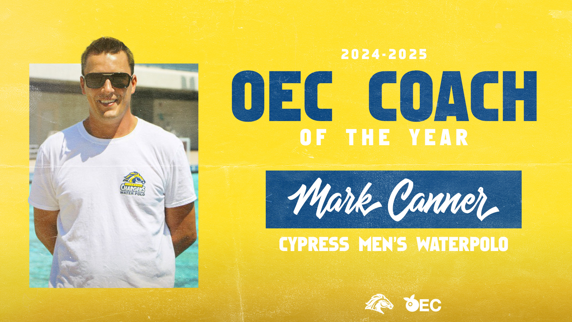 Cypress Men’s Water Polo Head Coach Mark Canner Named OEC Coach of the Year